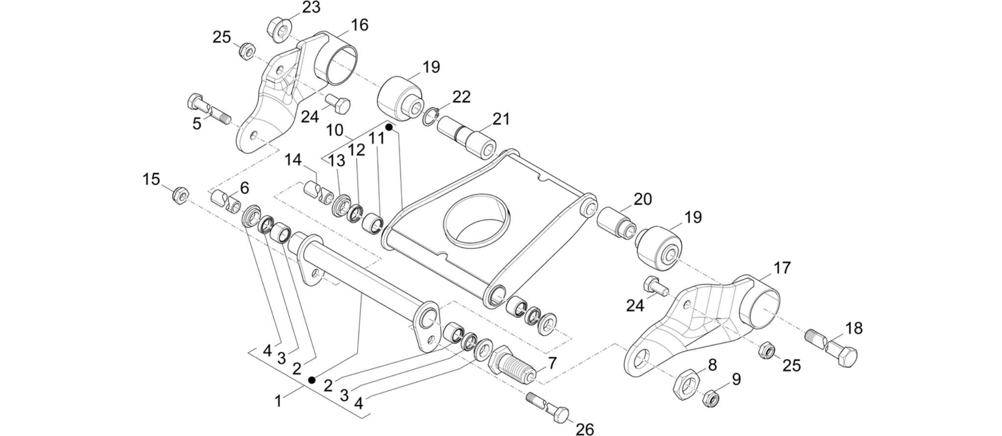 Swinging arm