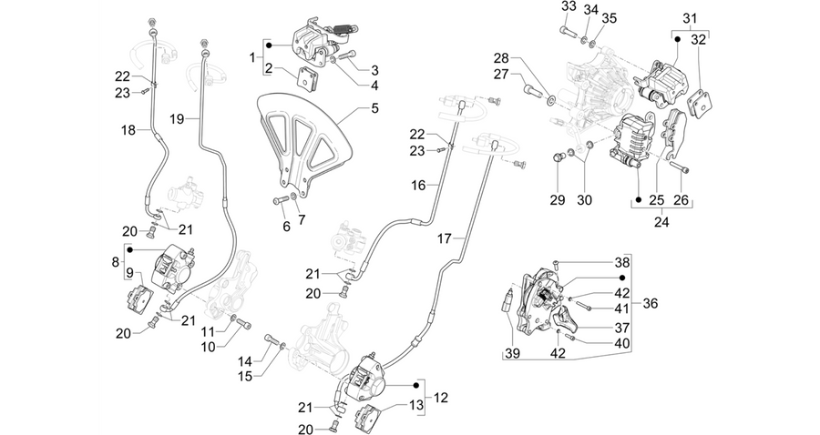 Brakes pipes - Calipers (ABS)