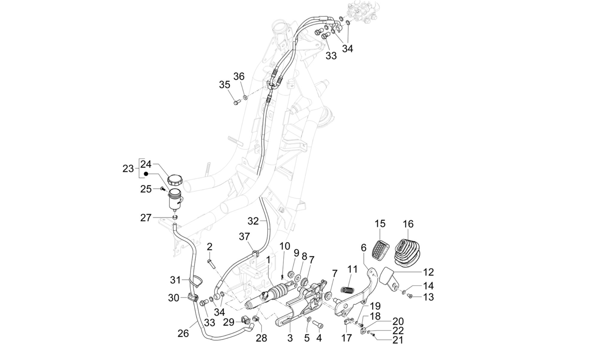 Control pedals - Levers