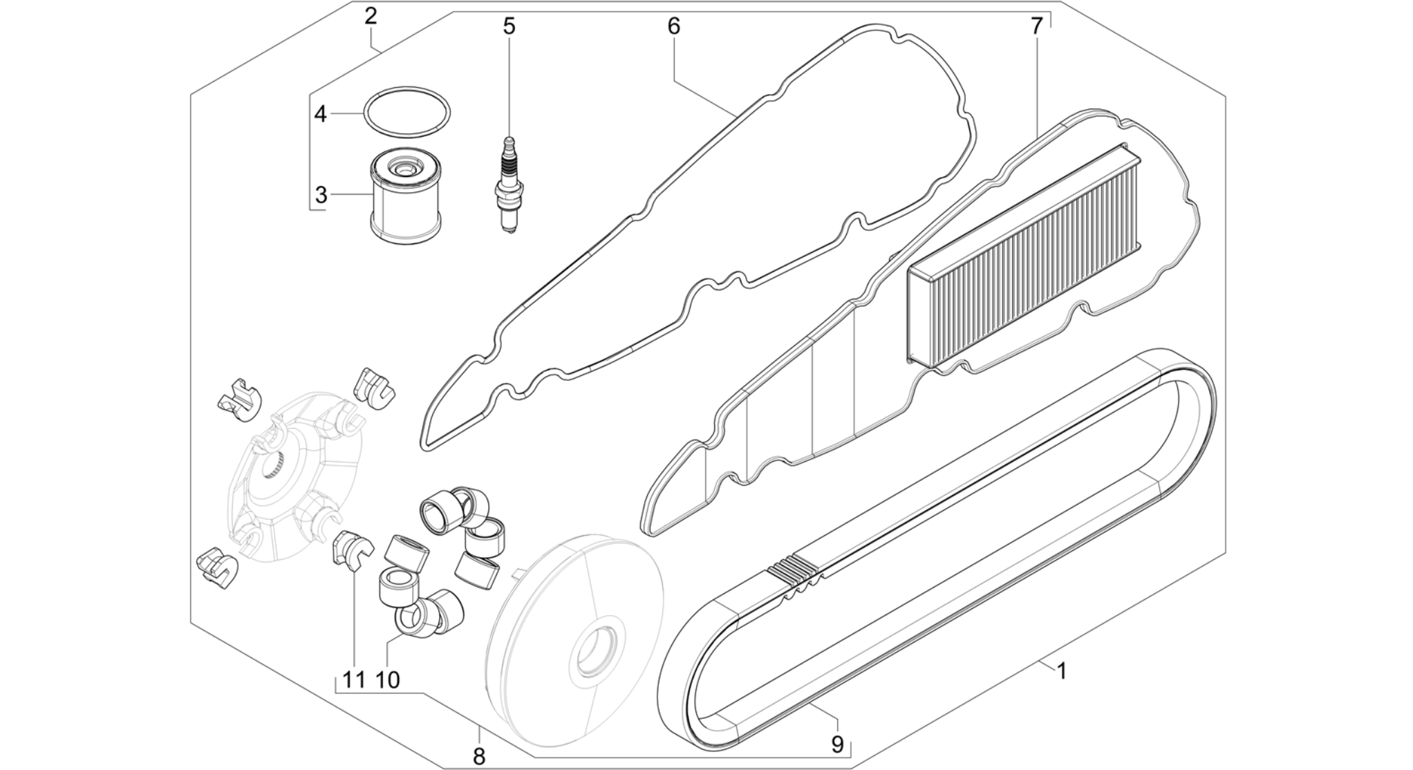 Complete wear and maintenance kit