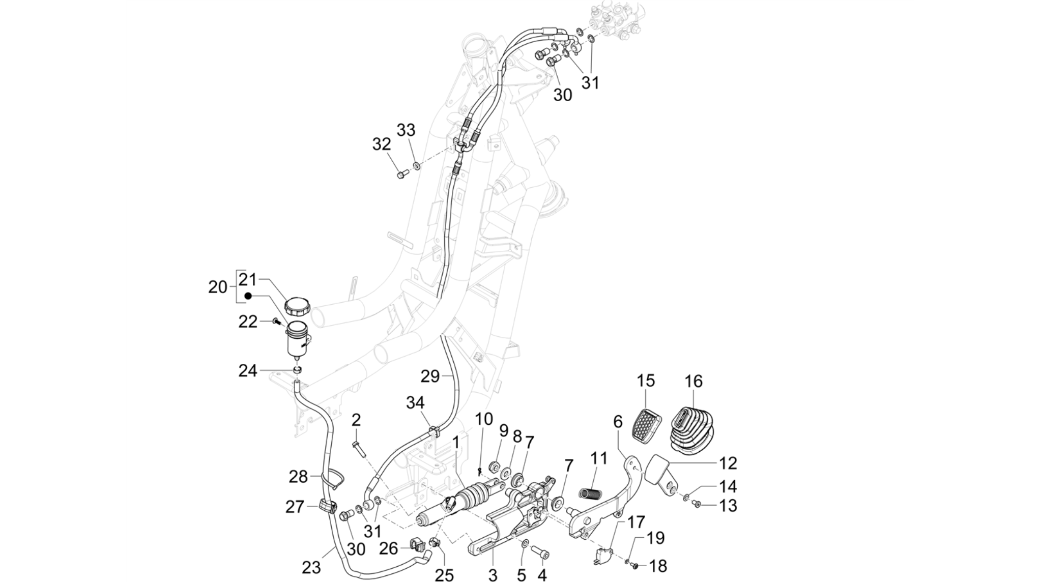 Control pedals - Levers