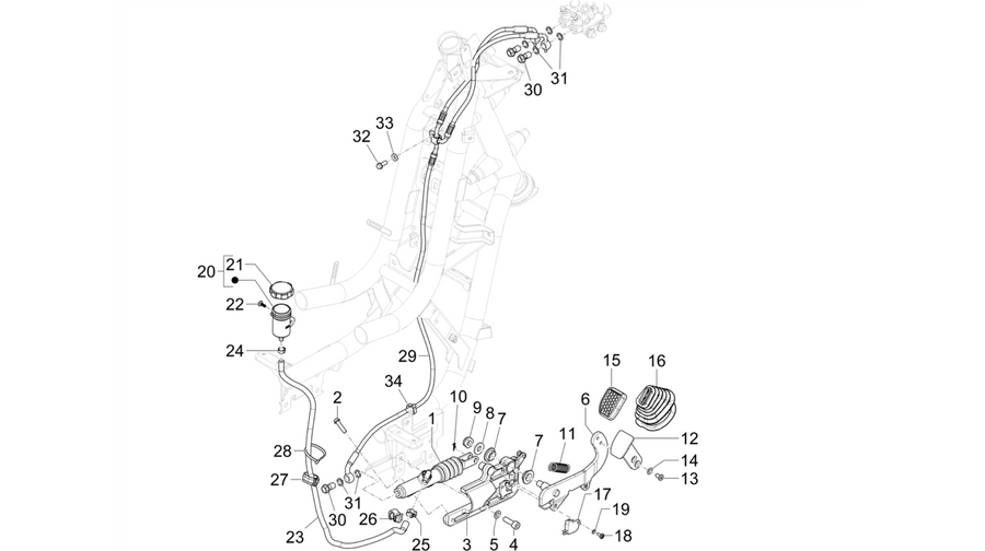 Control pedals - Levers