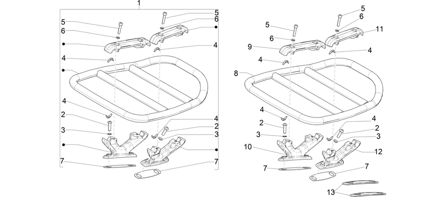 Rear luggage rack