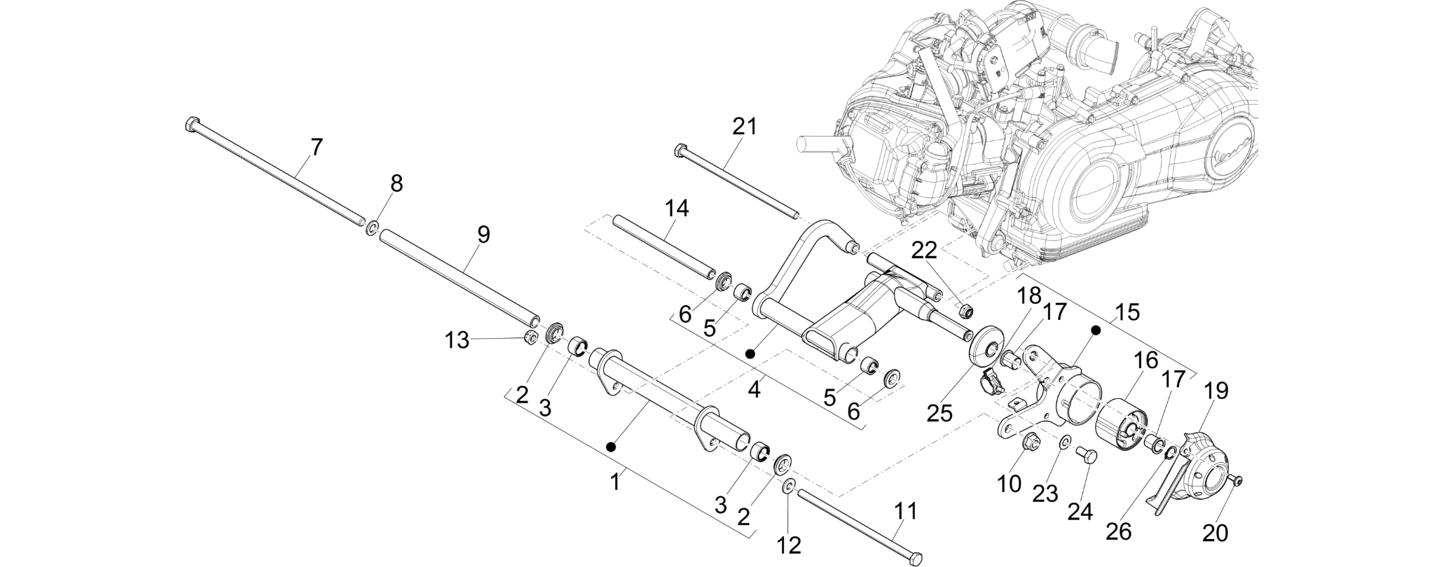 Swinging arm