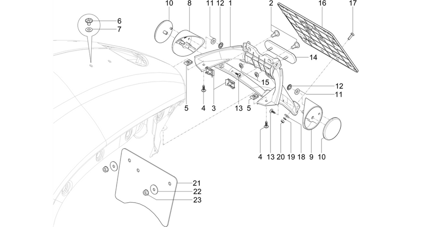 Rear cover - Splash guard