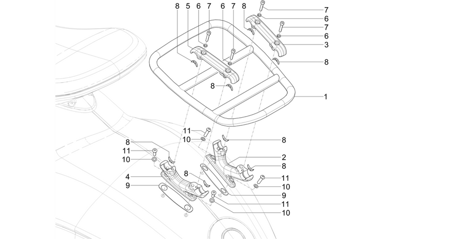 Rear luggage rack
