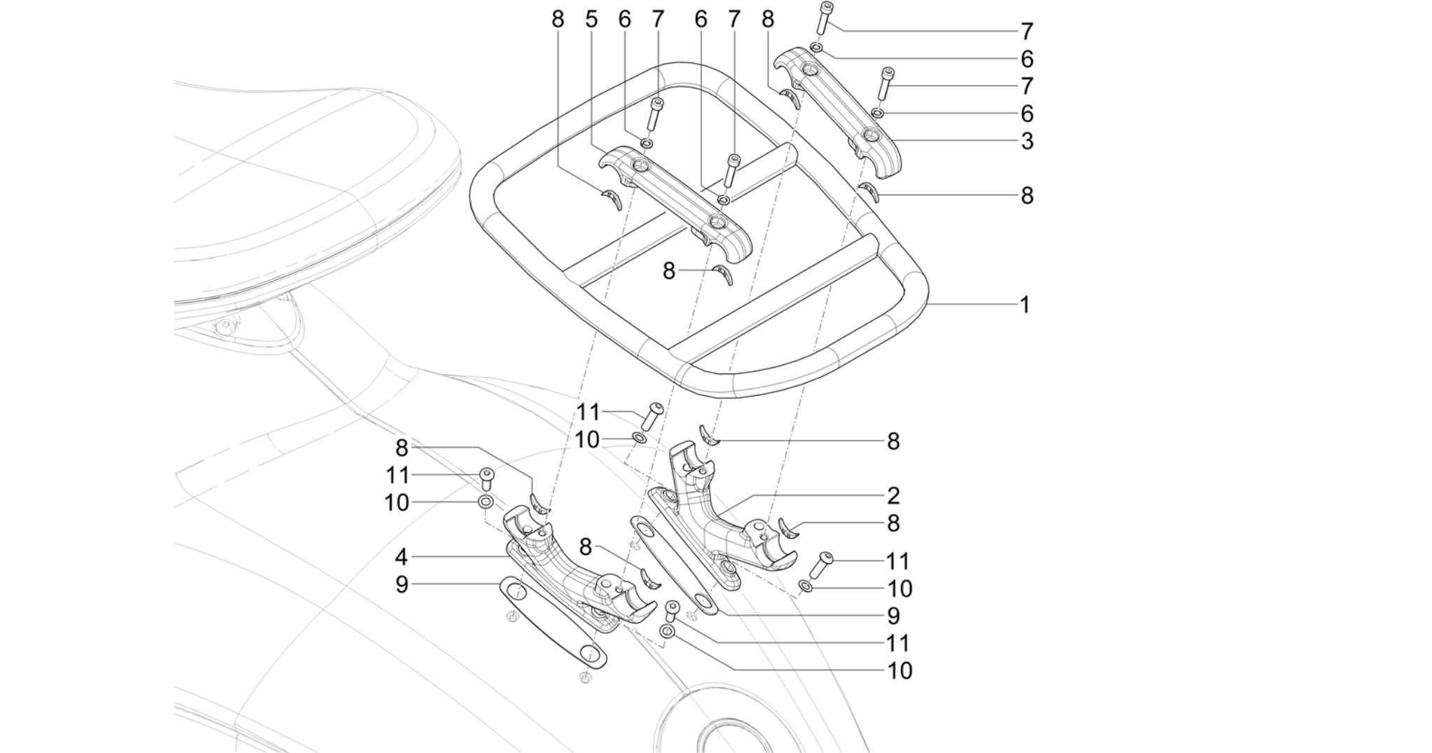 Rear luggage rack