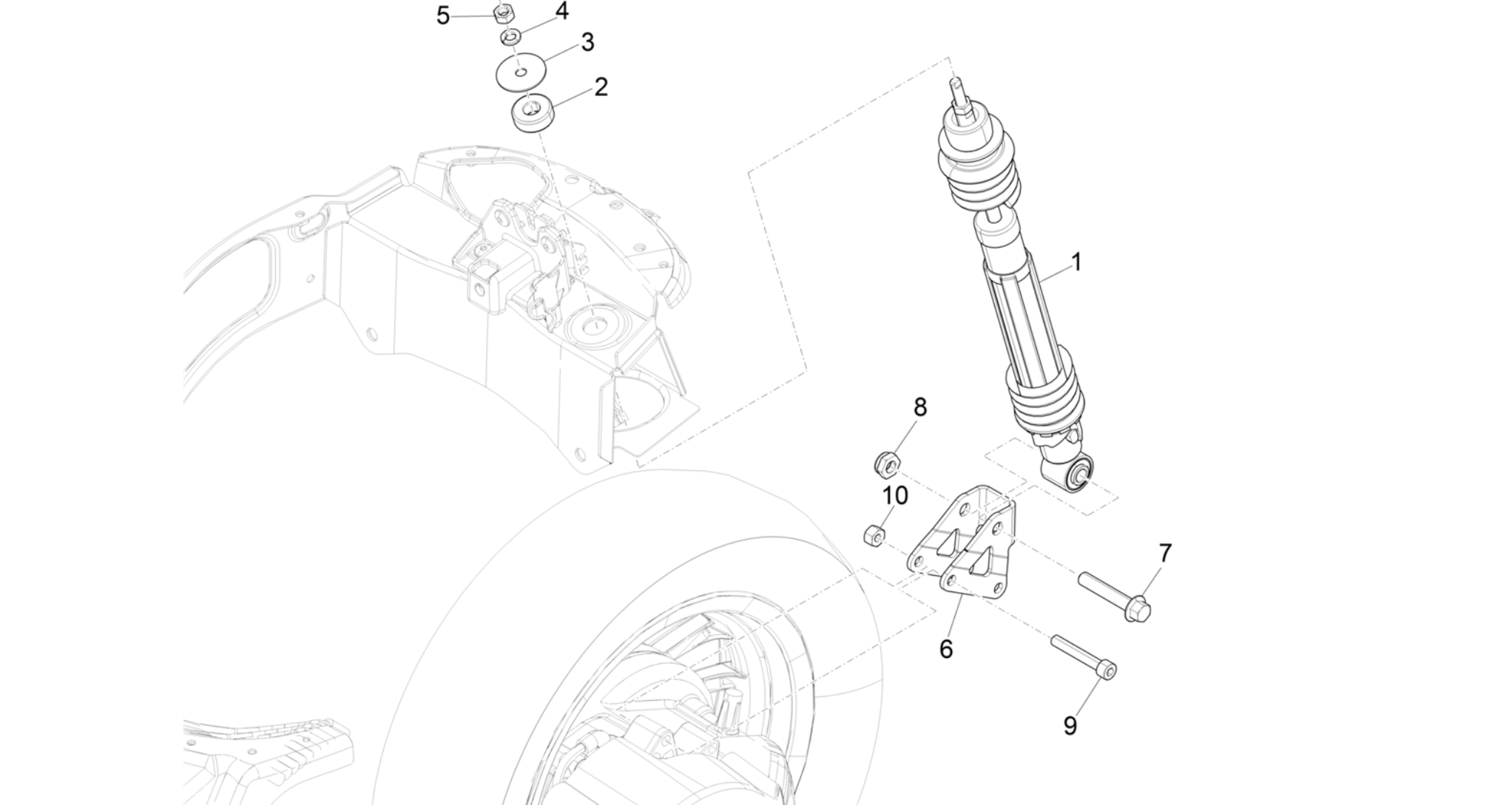Rear suspension - Shock absorber/s