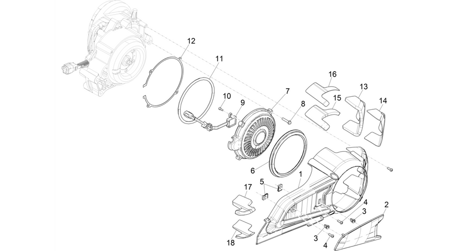 Crankcase cover - Crankcase cooling