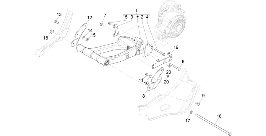 Swinging arm