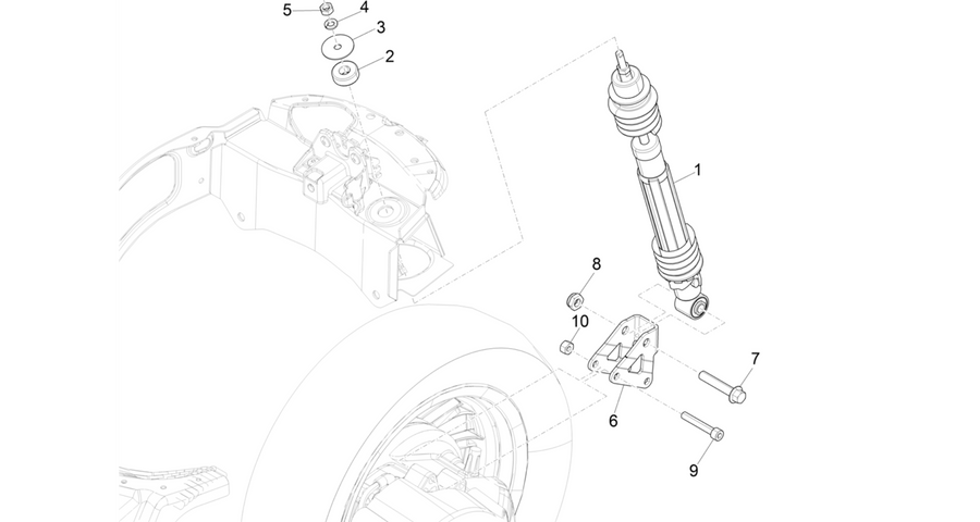 Rear suspension - Shock absorber/s