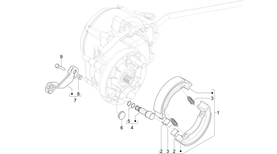 Rear brake - Brake jaw