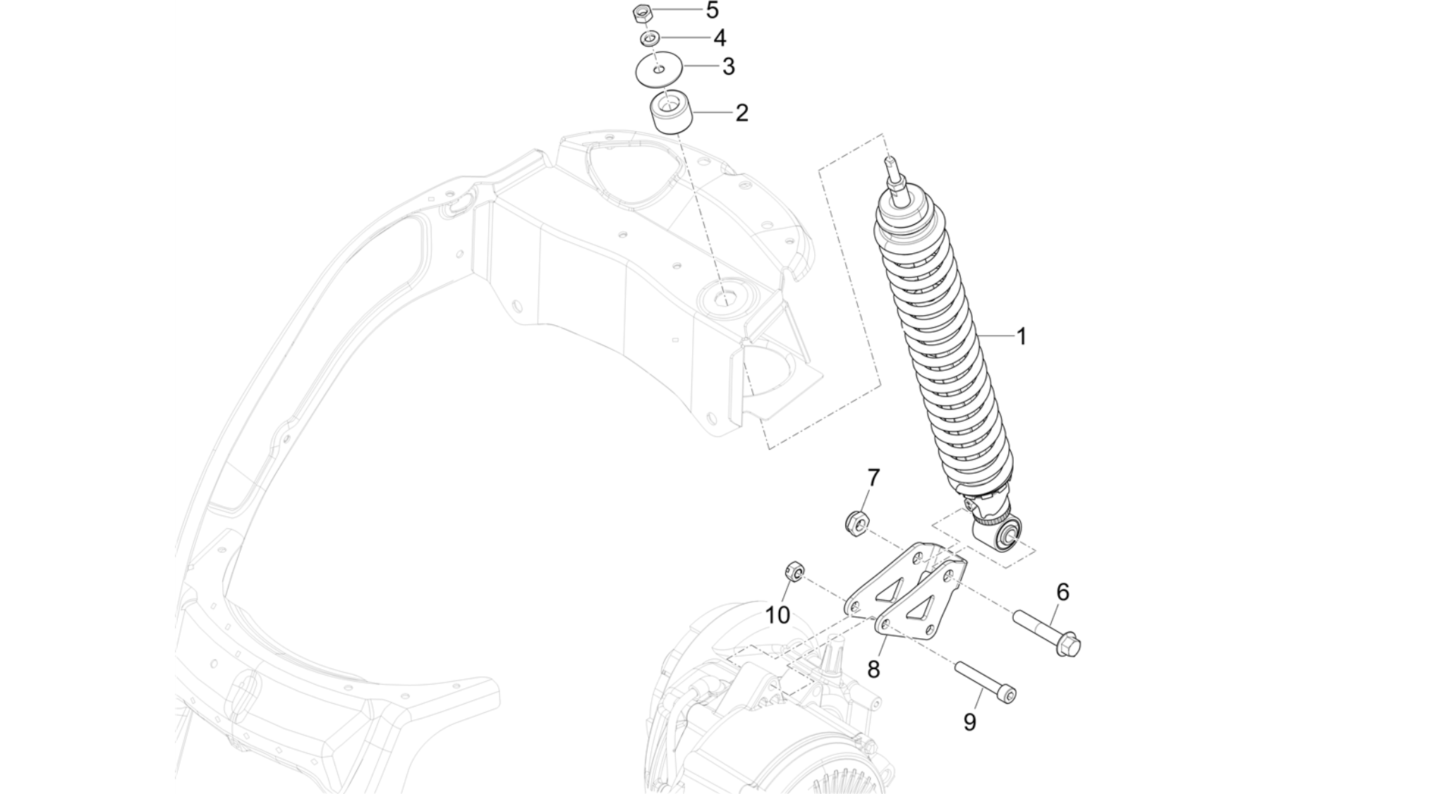 Rear suspension - Shock absorbers