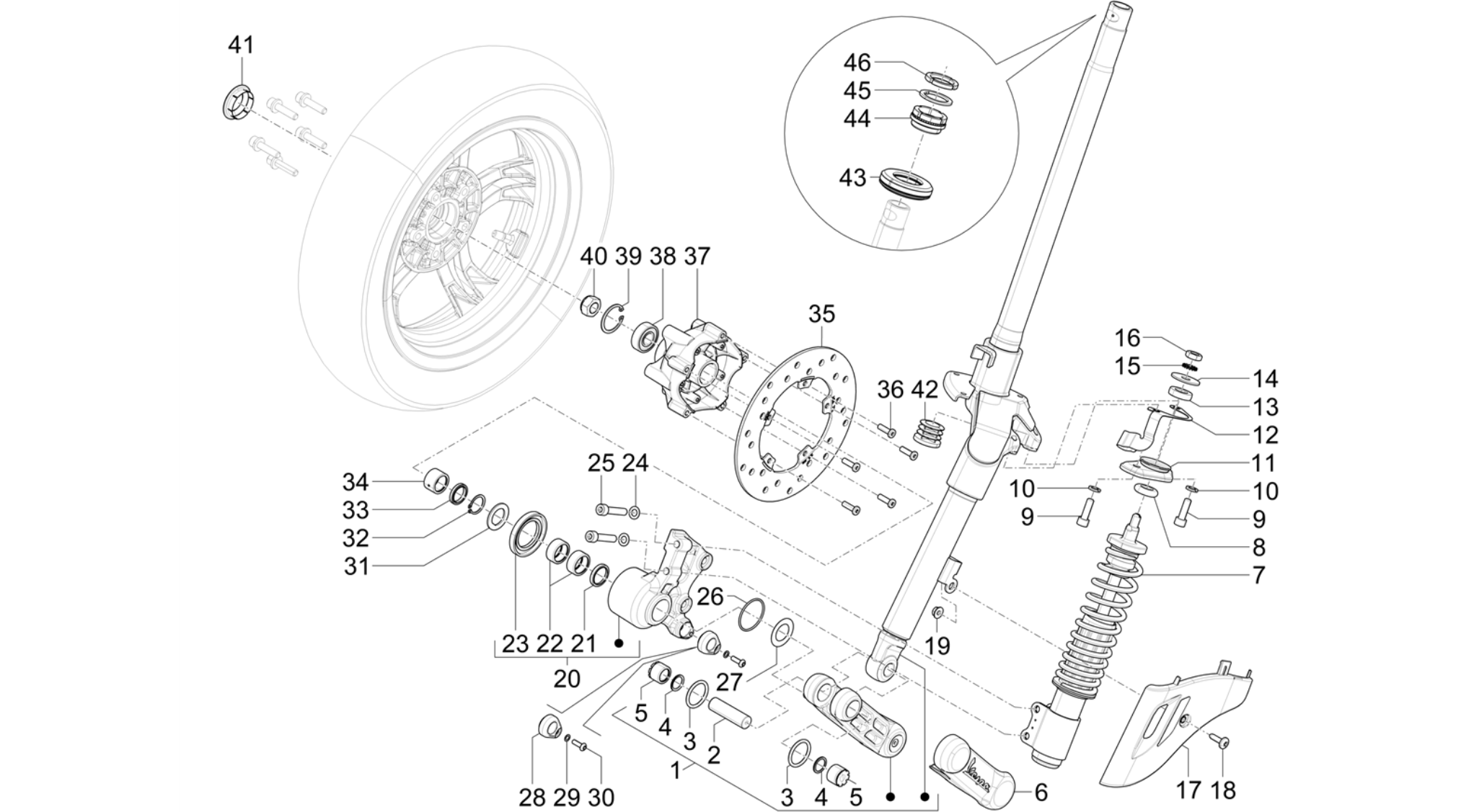 Front suspension - Shock absorbers