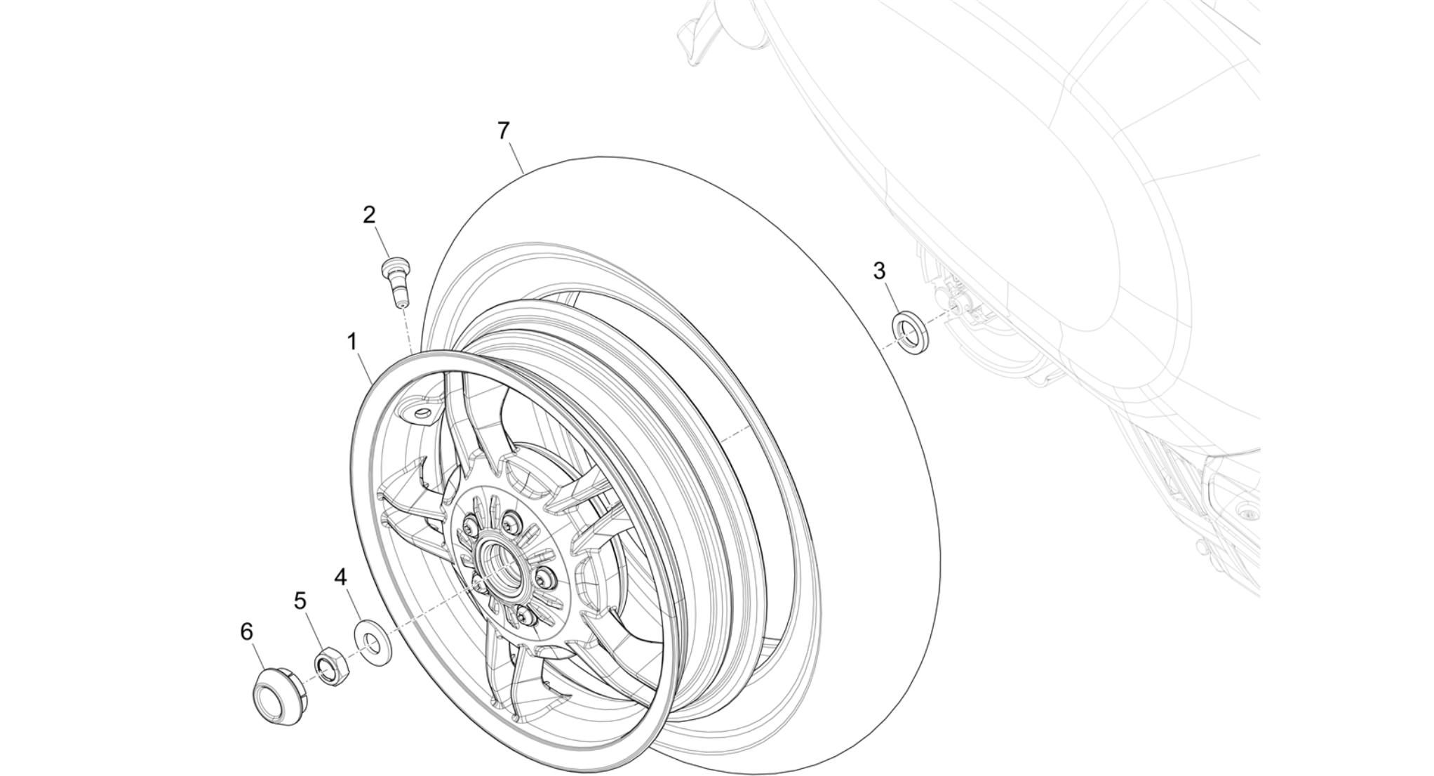 Rear wheel