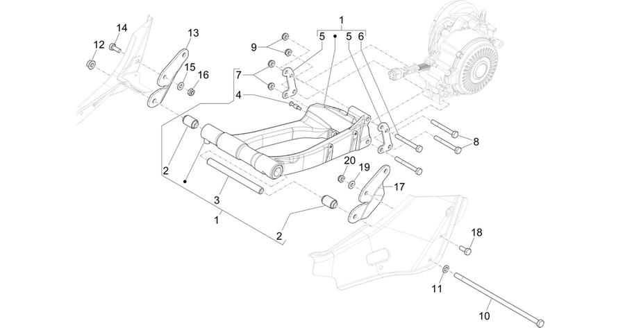 Swinging arm