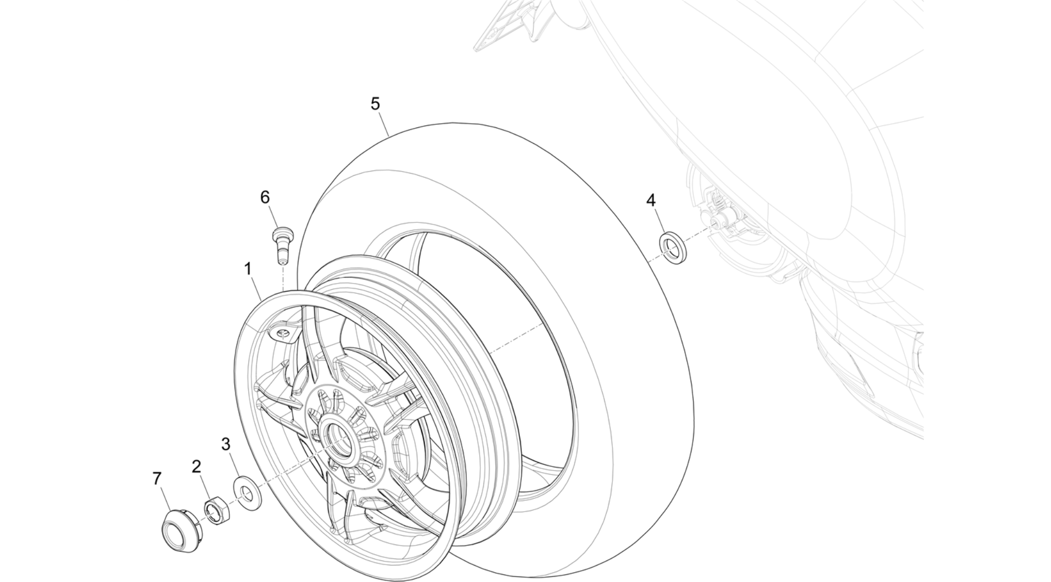 Rear wheel