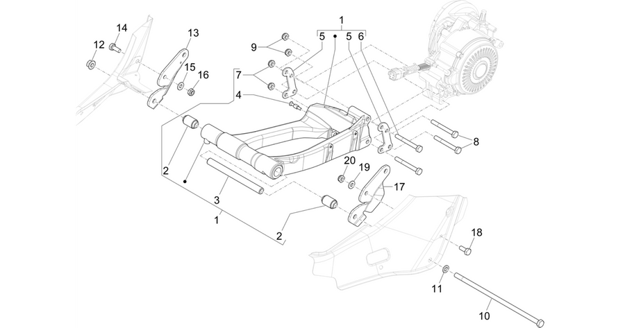 Swinging arm