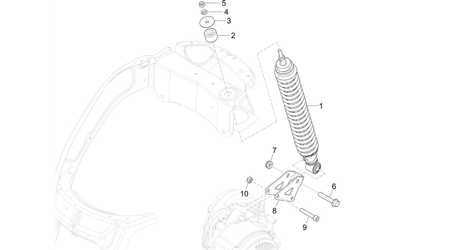 Rear suspension - Shock absorbers