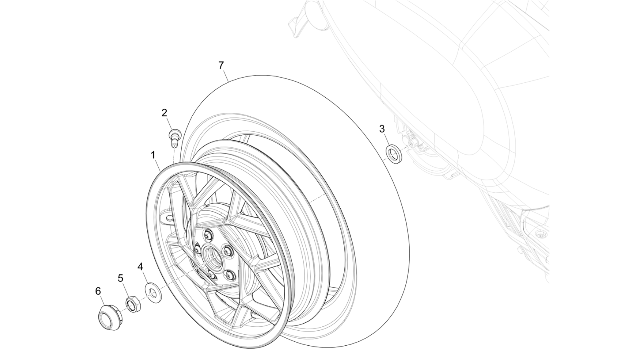 Rear wheel