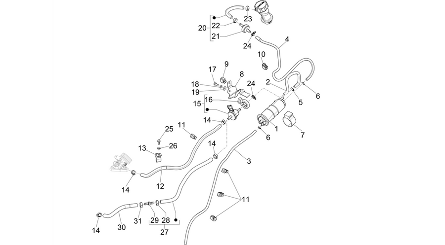 Anti-percolation system
