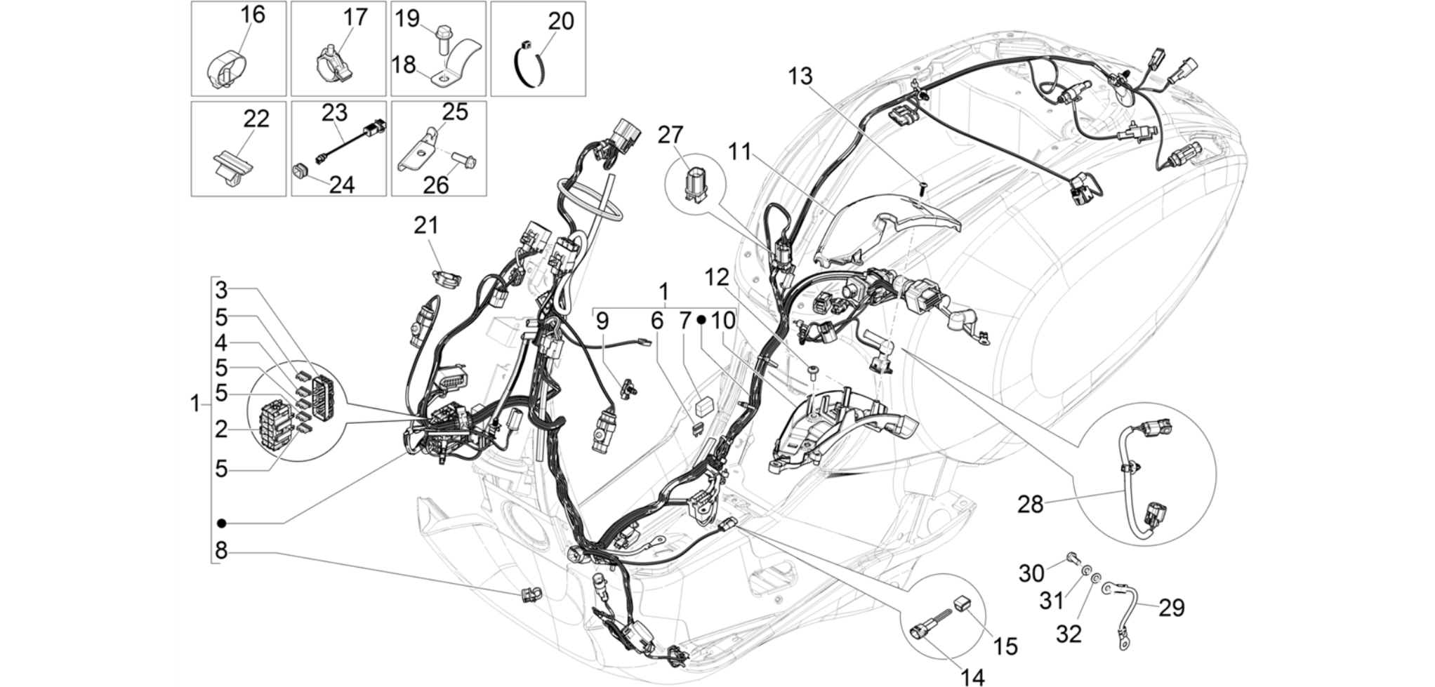 Main cable harness