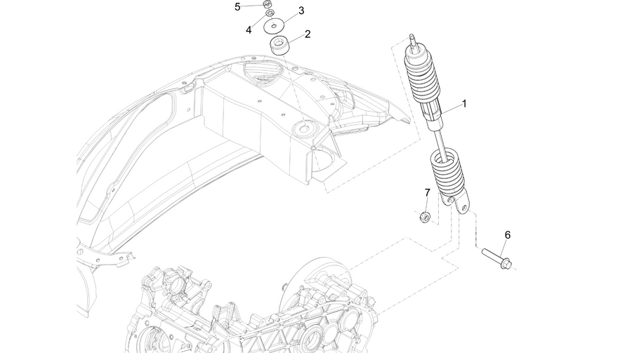 Rear suspension - Shock absorber/s