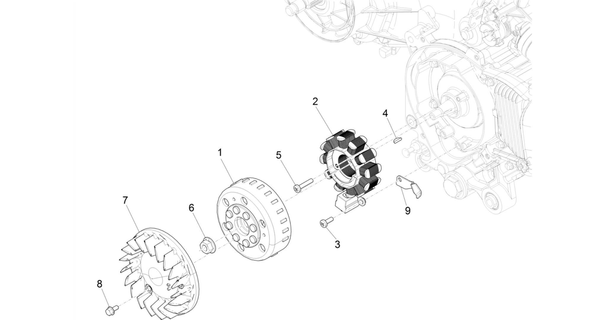 Flywheel magneto