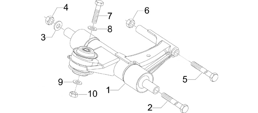 Swinging arm