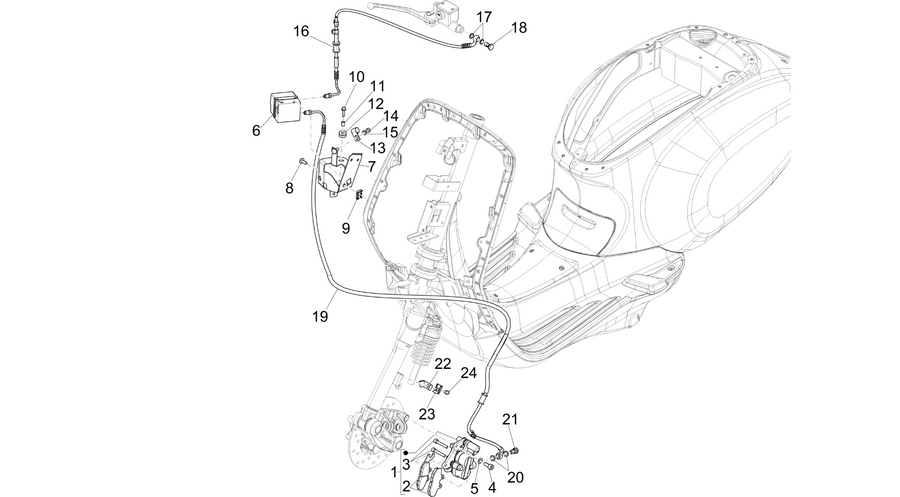 Brakes pipes - Calipers (ABS)