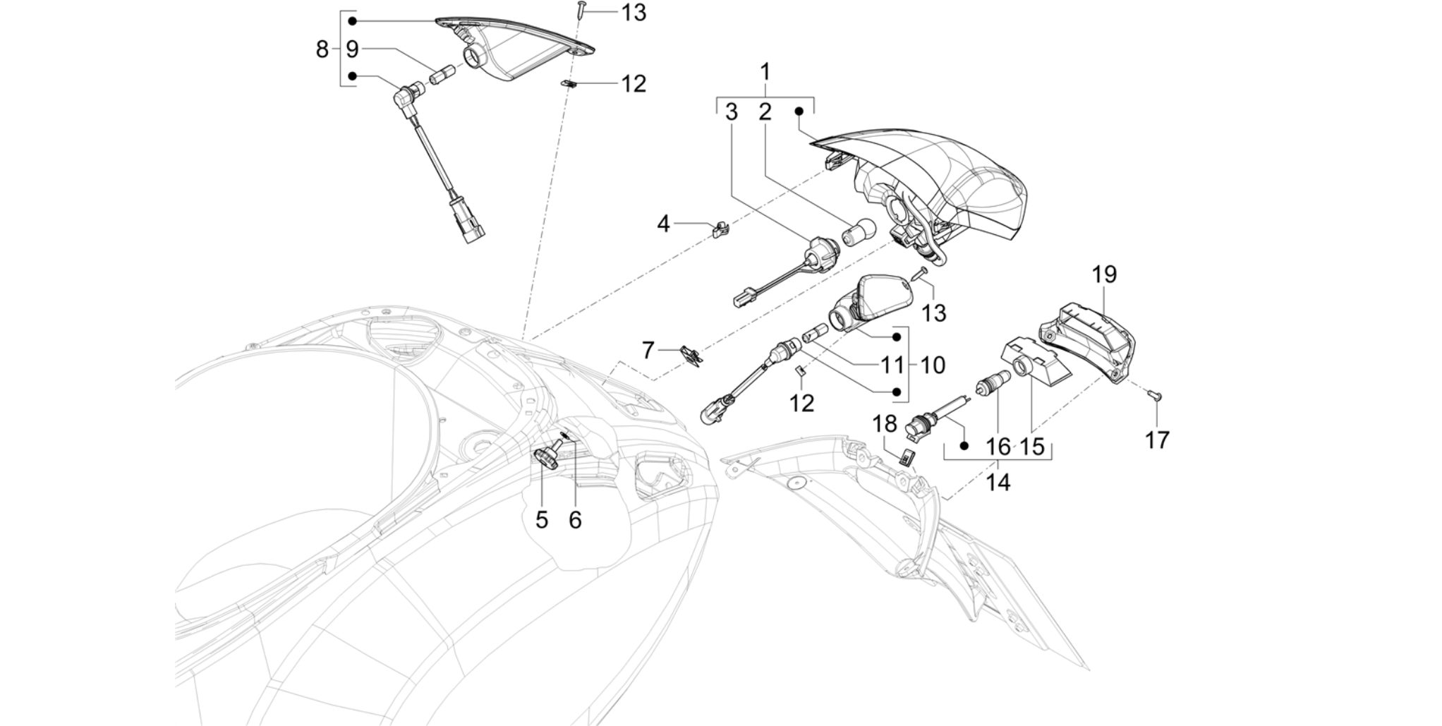 Rear headlamps - Turn signal lamps