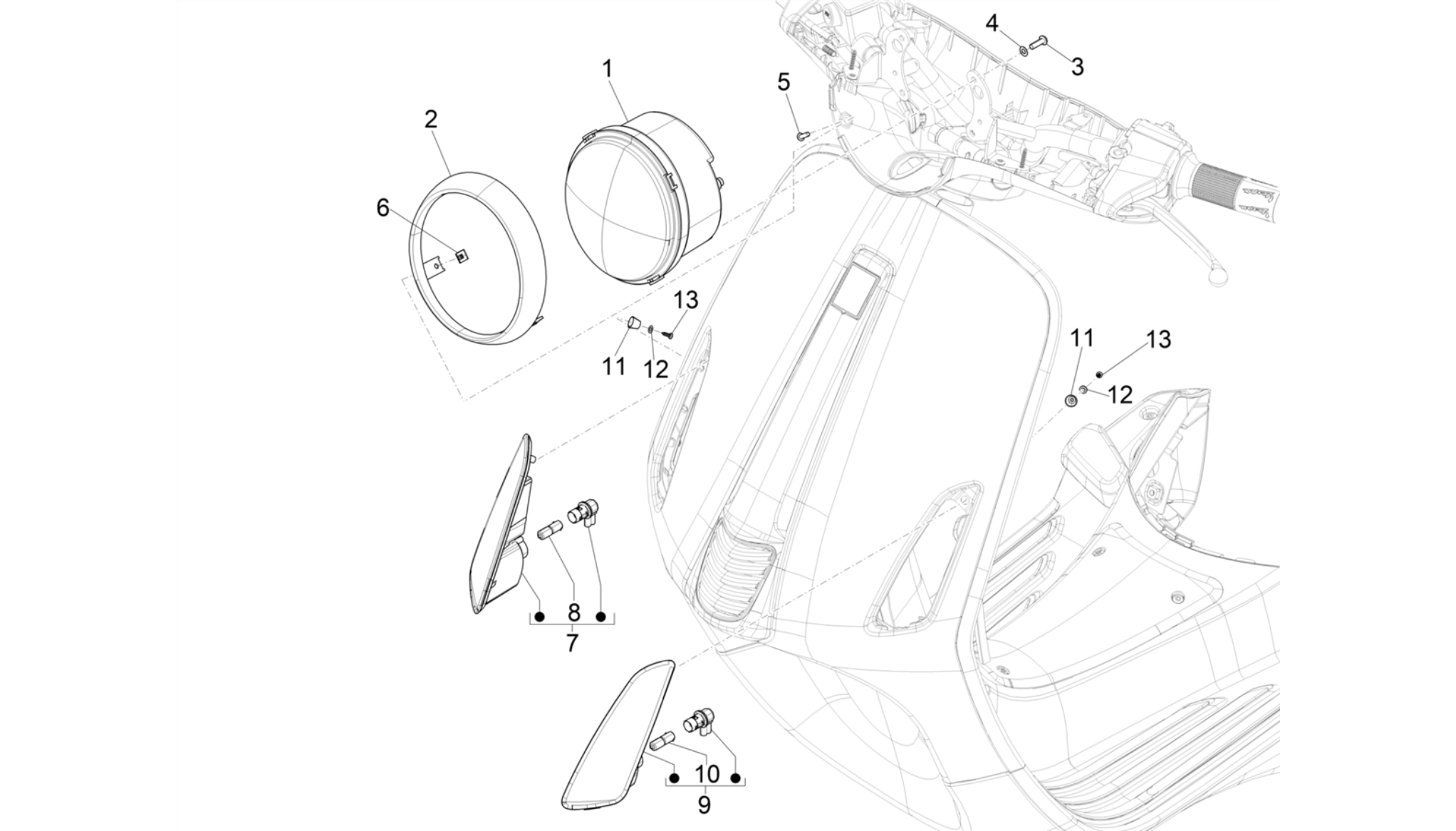 Front headlamps - Turn signal lamps