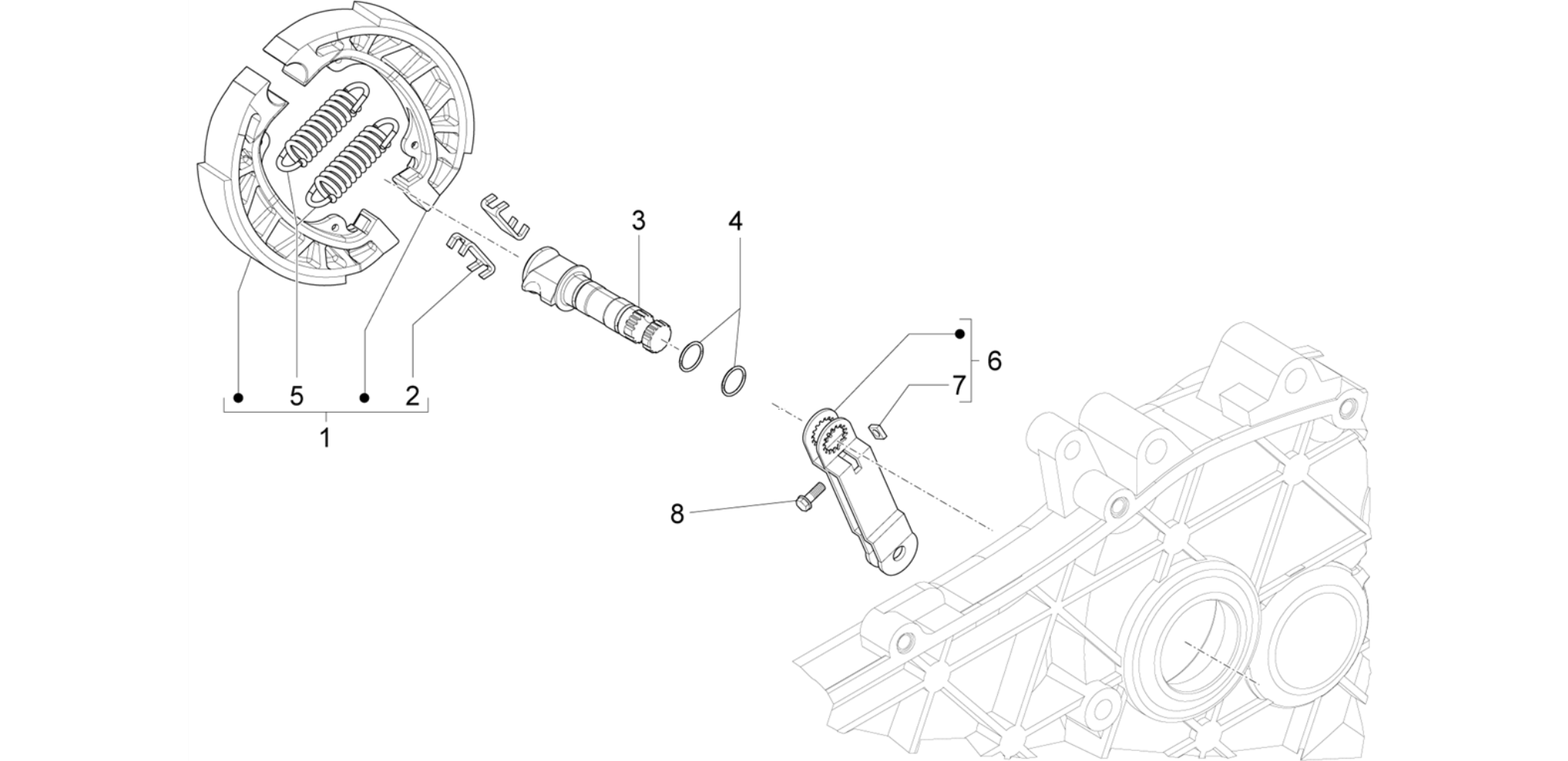 Rear brake - Brake jaw