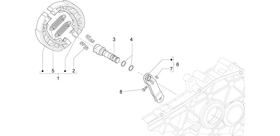 Rear brake - Brake jaw