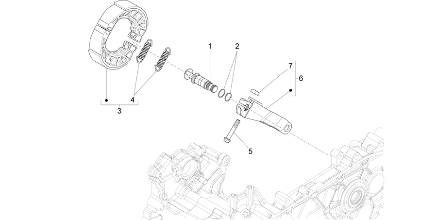 Rear brake - Brake jaw