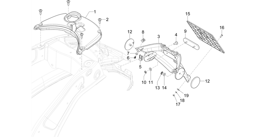 Rear cover - Splash guard