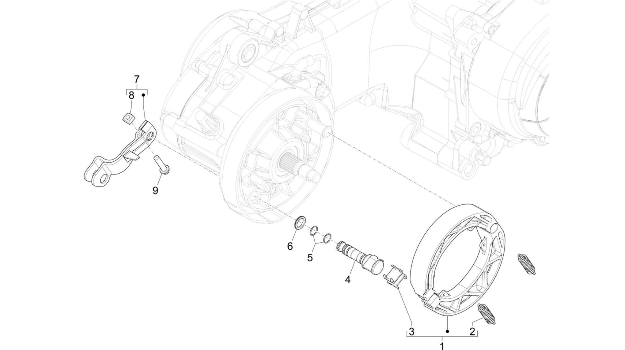 Rear brake - Brake jaw