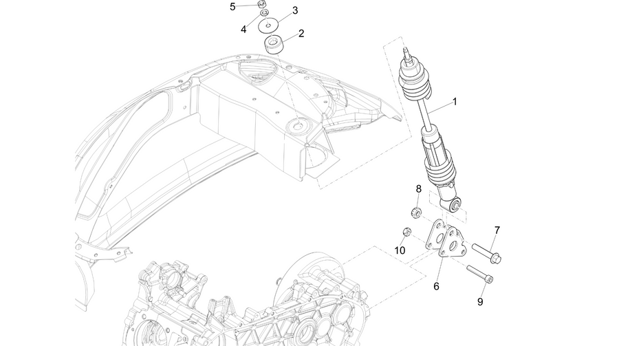 Rear suspension - Shock absorber/s