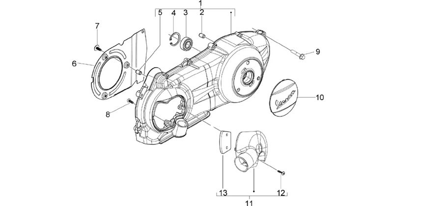 Crankcase cover - Crankcase cooling