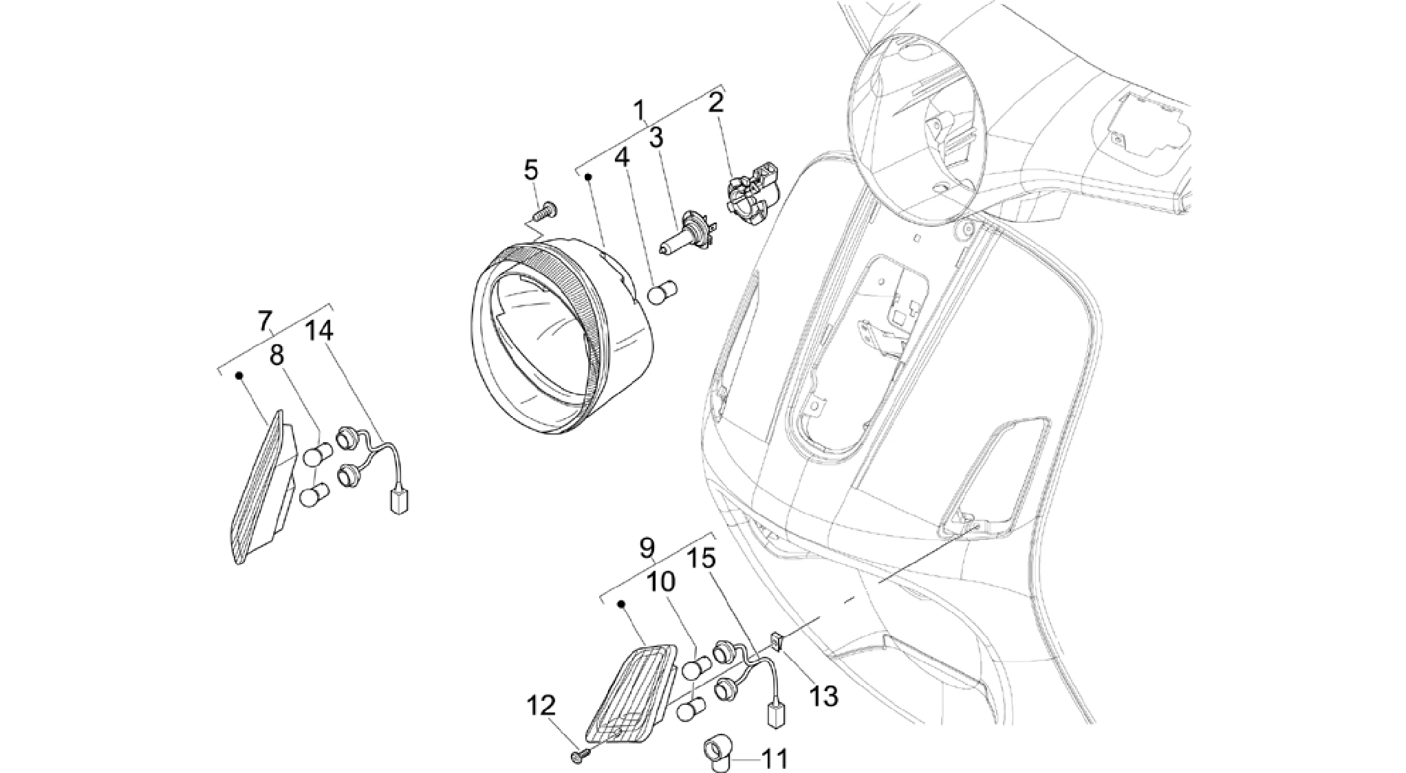 Front headlamps - Turn signal lamps