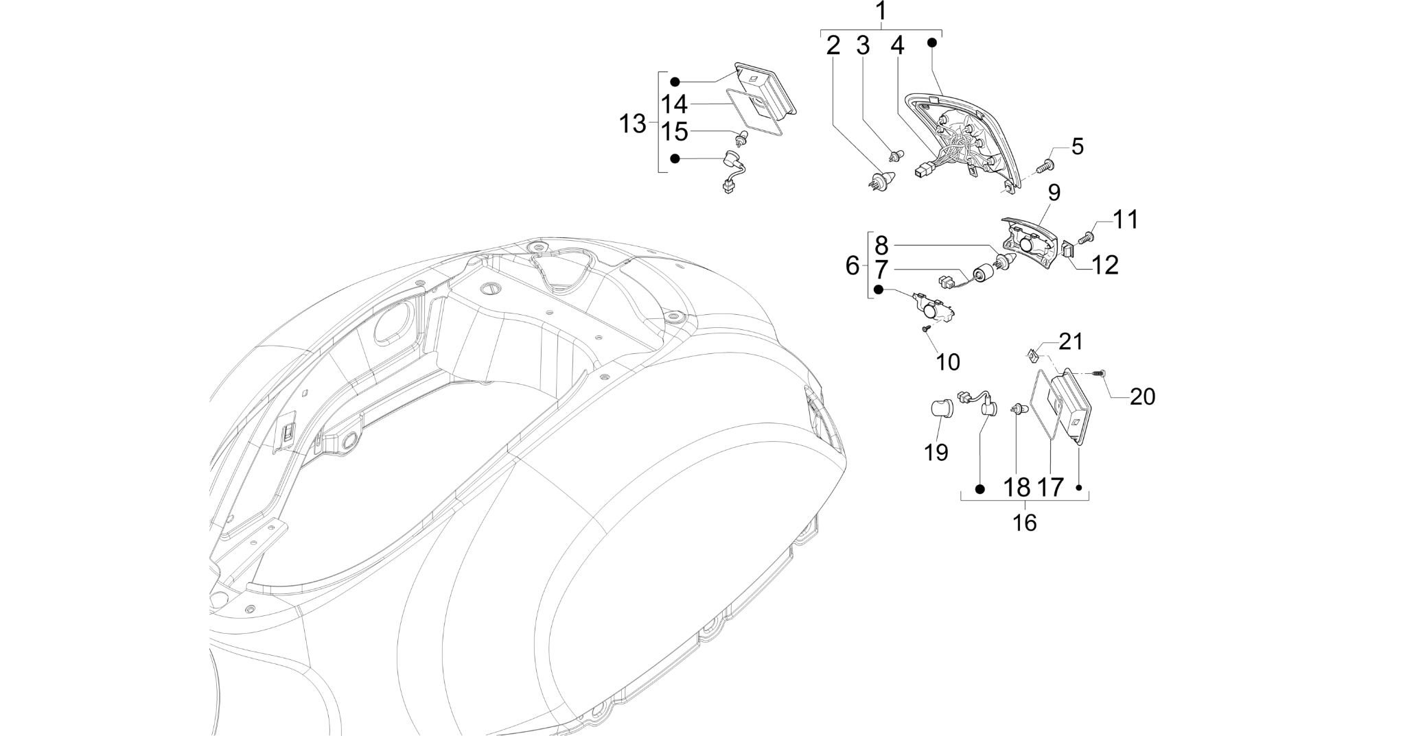 Rear headlamps - Turn signal lamps