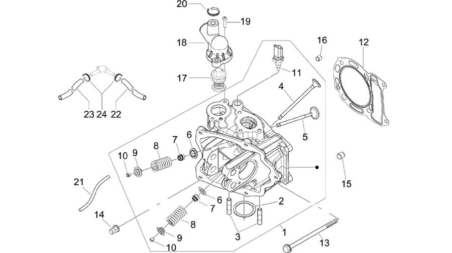 Cylinder head unit - Valve