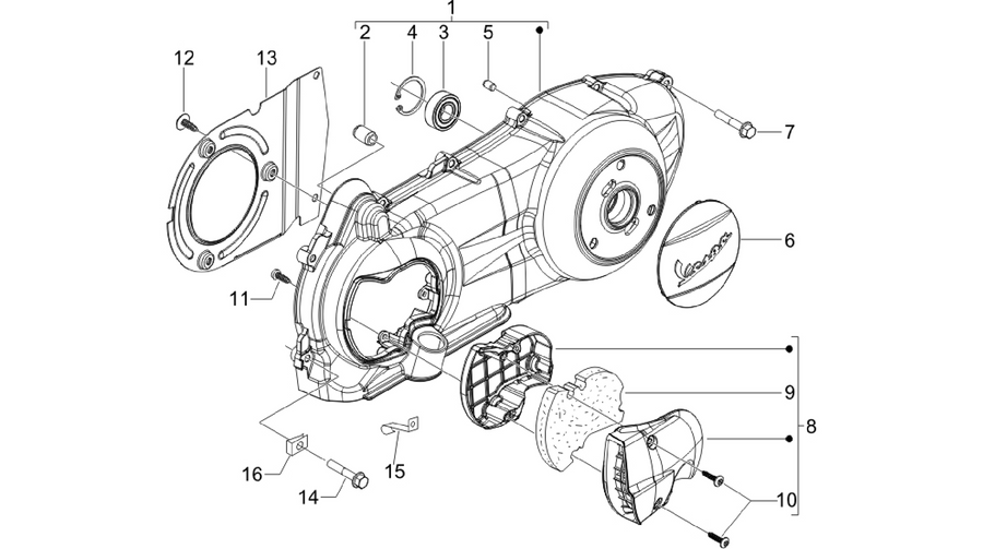 Crankcase cover - Crankcase cooling