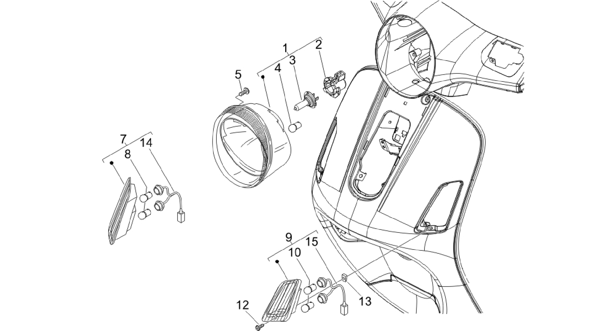 Front headlamps - Turn signal lamps
