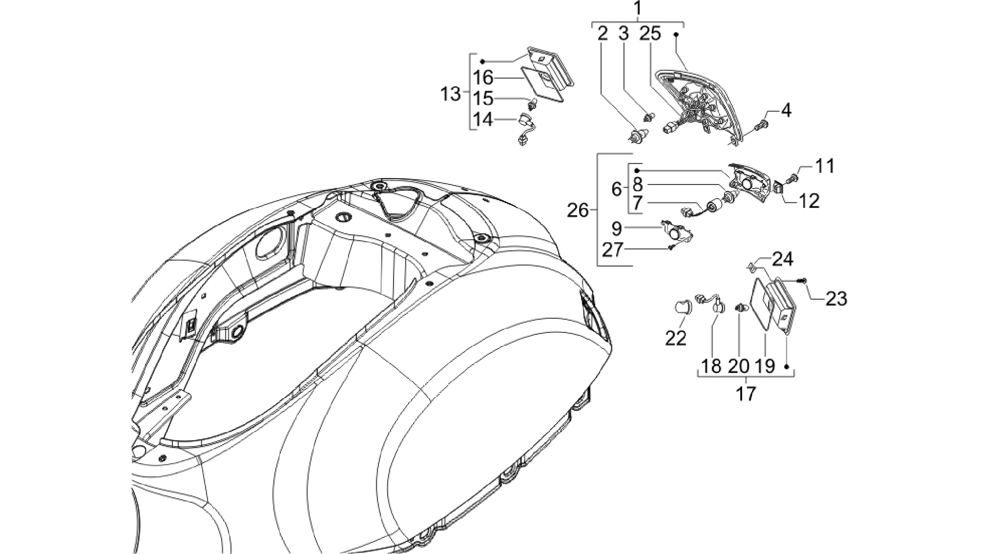 Rear headlamps - Turn signal lamps