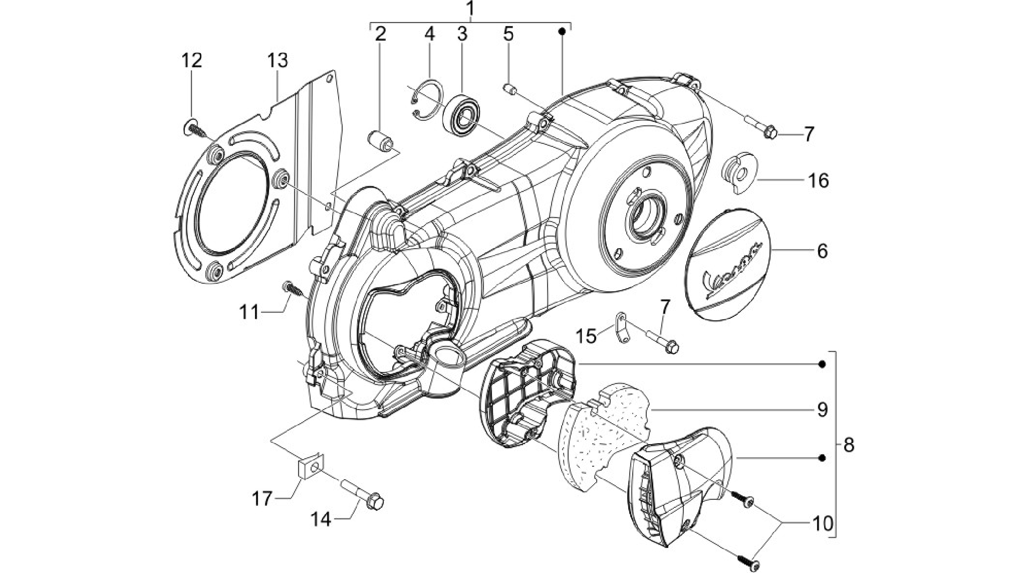 Crankcase cover - Crankcase cooling