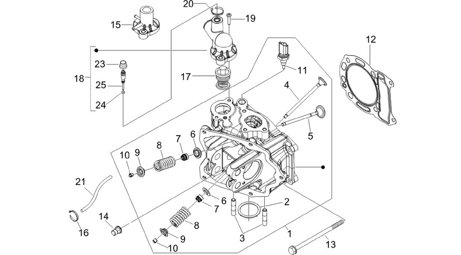 Cylinder head unit - Valve