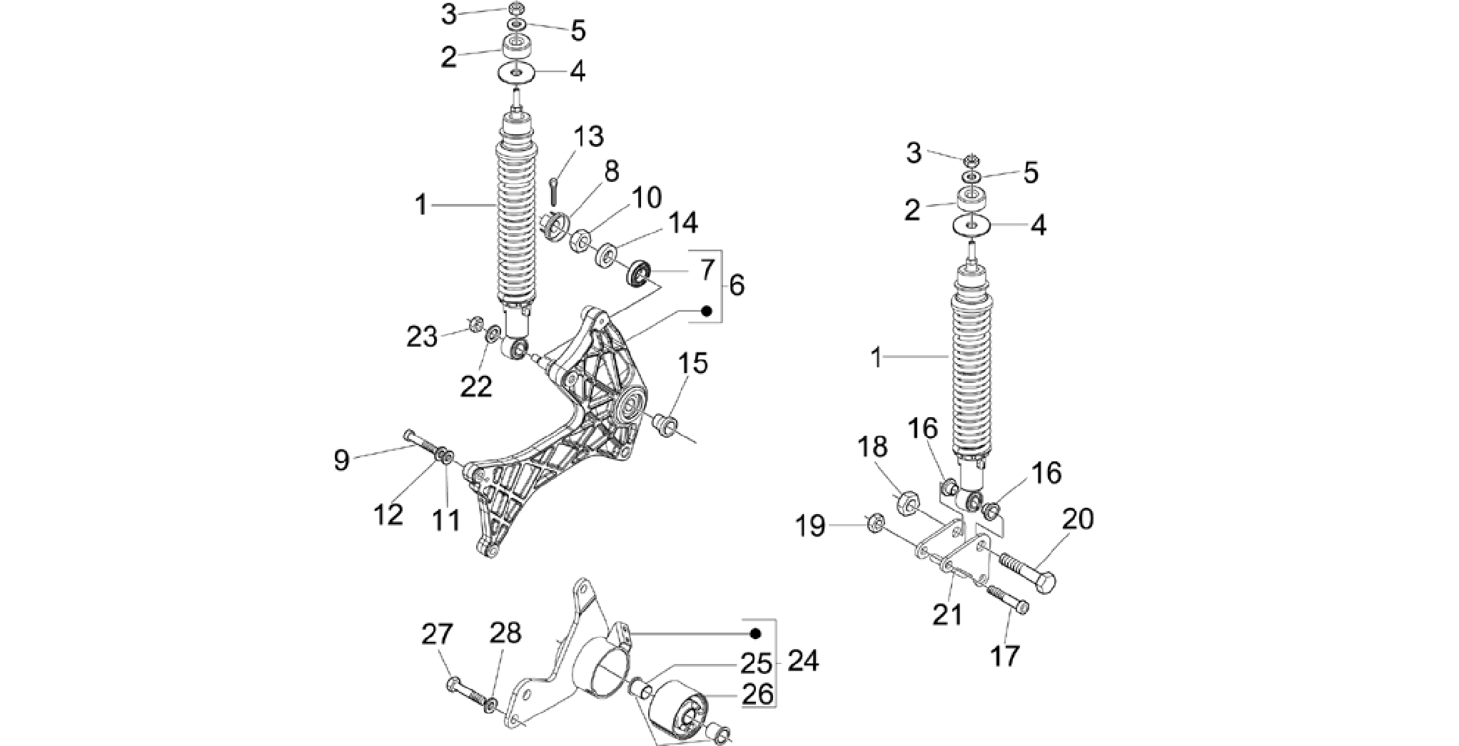 Rear suspension - Shock absorber/s