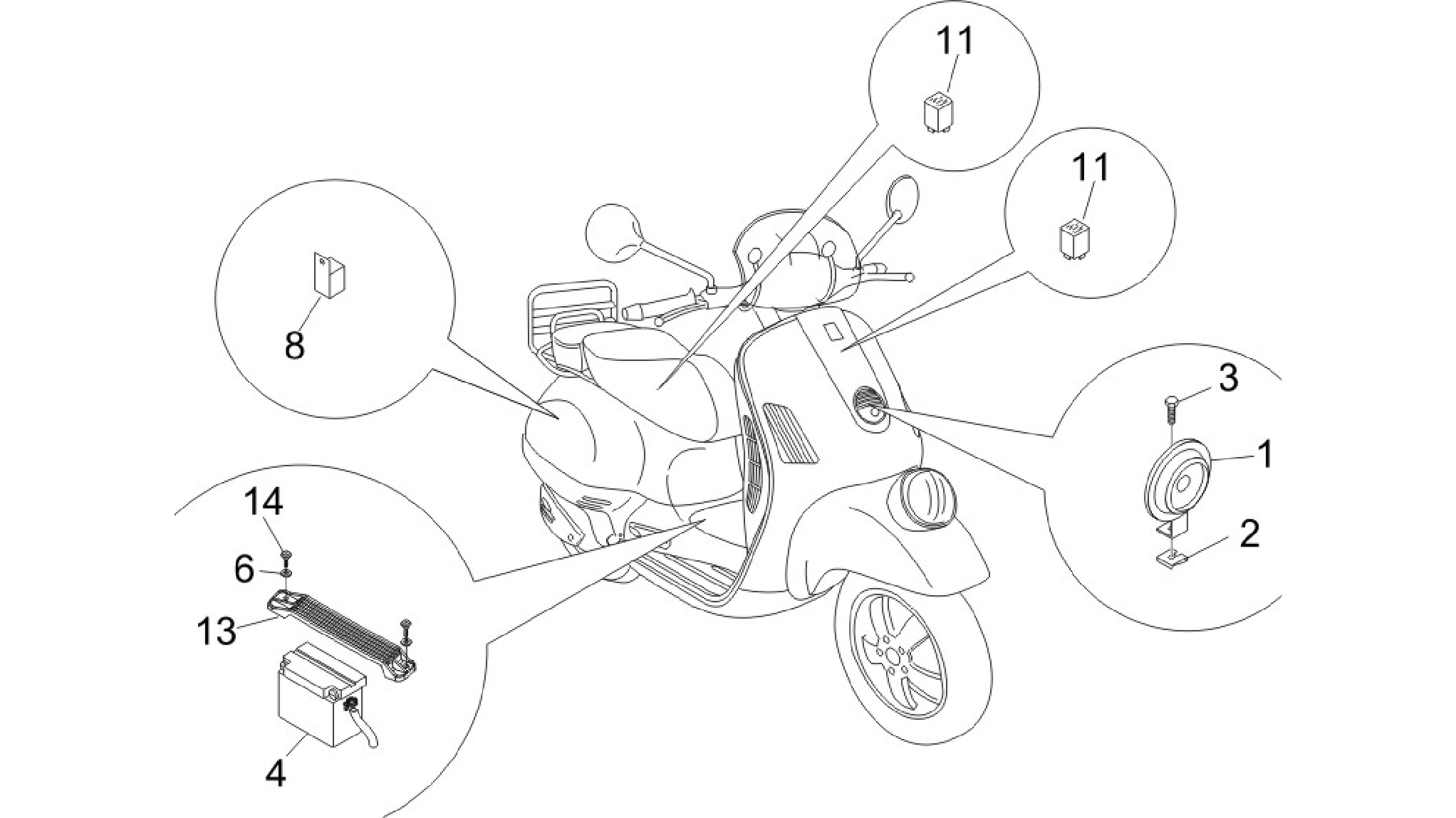 Remote control switches - Battery - Horn
