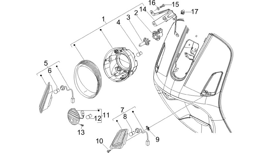 Front headlamps - Turn signal lamps